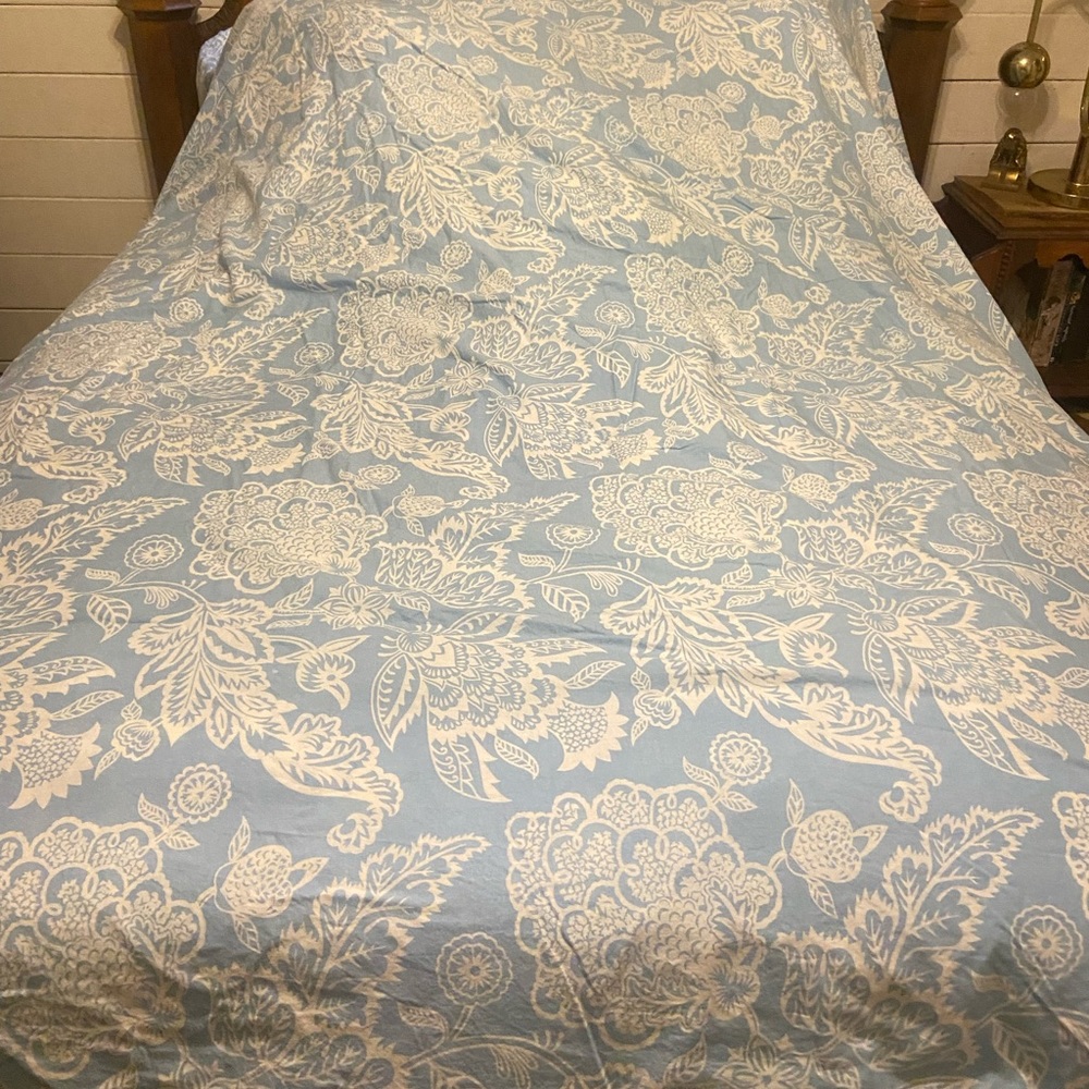 Ralph Lauren Home king Duvet Cover Set Joanna Floral 3 Piece Reversible Blue - Picture 2 of 15